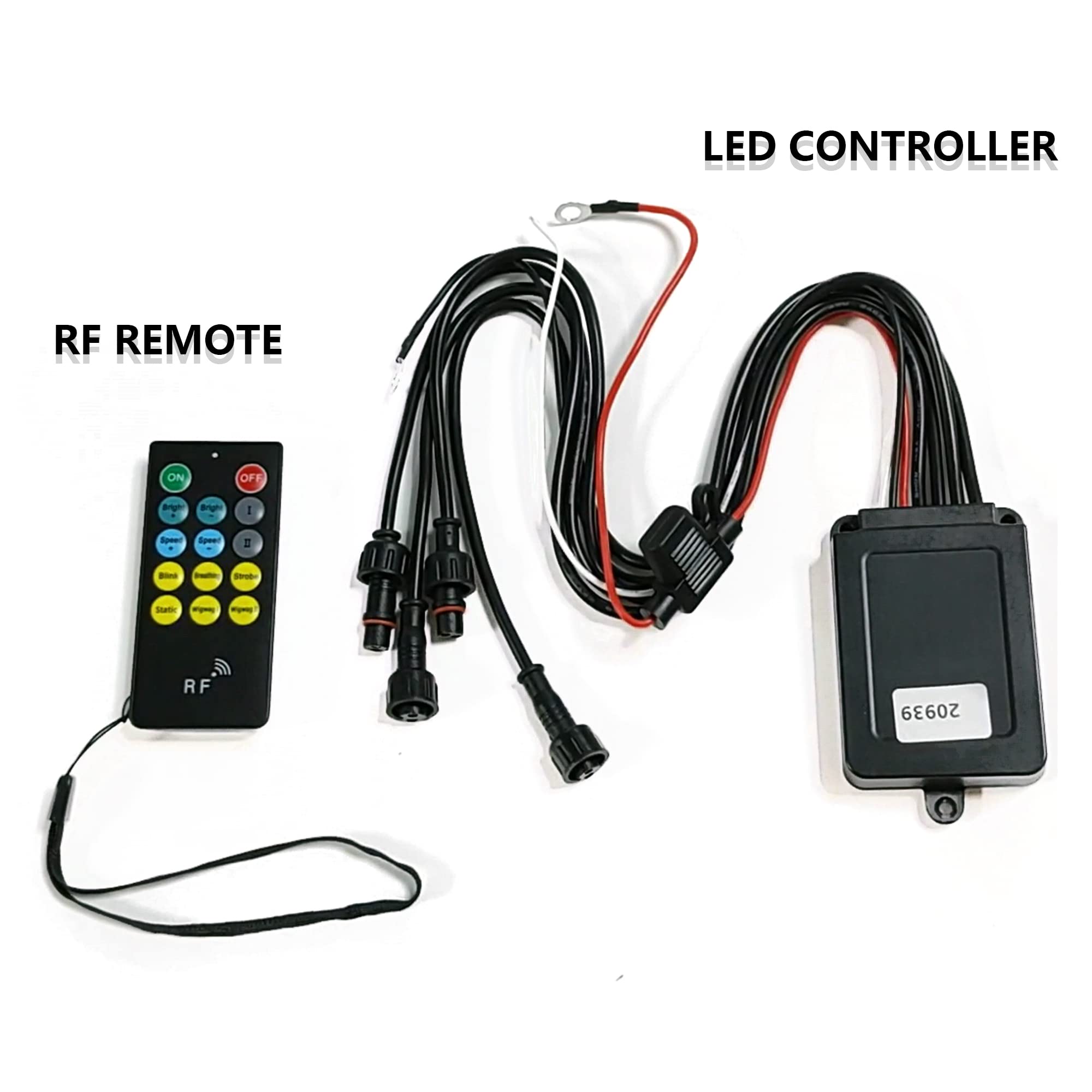 17in Quad Row White LED Wheel Ring Lights with App & RF Remote Control - IP68 Waterproof, 1248 LEDs - Pure White Rim Lights for Trucks, Cars, SUVs - Perfect for Off-Roading, Night Driving & Vehicle Customization
