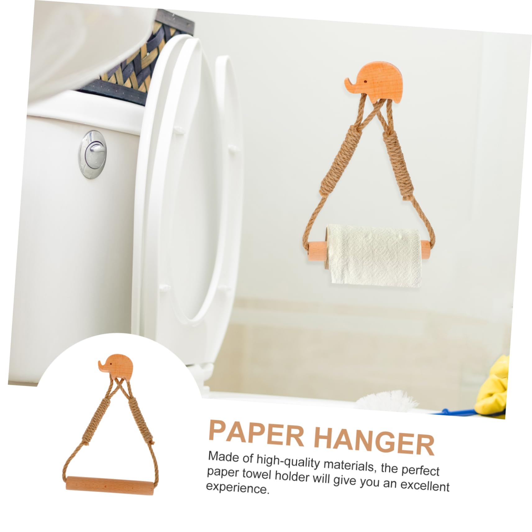 Cabilock 1-Piece Roll Twine Holder & Toilet Paper Dispenser - Hanging Towel & Tissue Rack for Bathroom, Kitchen, or Office Storage - Space-Saving Scroll Rope Organizer for Easy Access