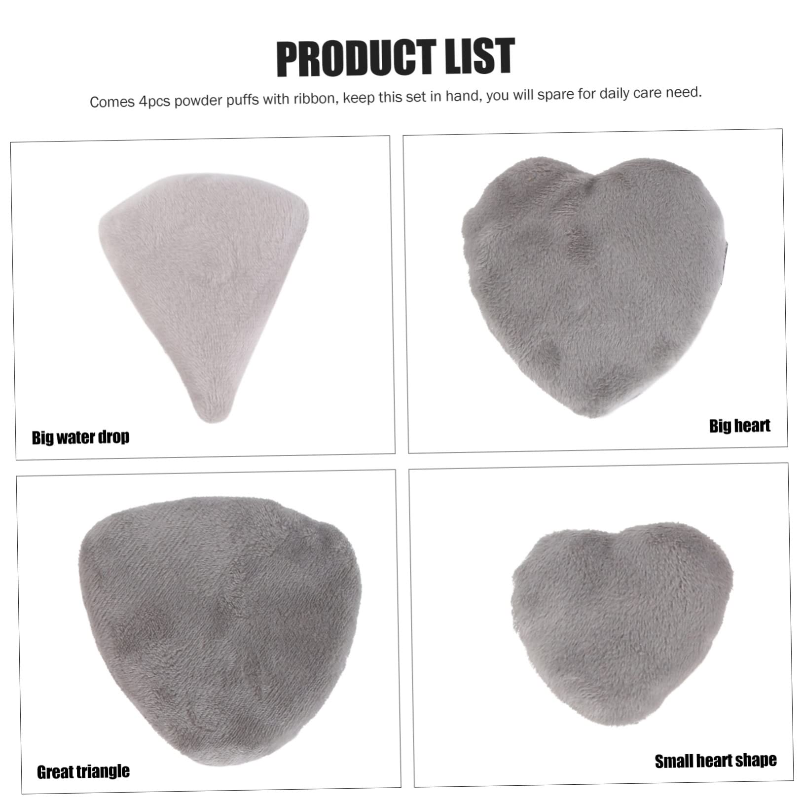 8-Piece Heart-Shaped Powder Puff Set - Soft Pure Cotton Makeup Puffs for Foundation & Face Powder - Ideal for Travel, Touch-Ups & Professional Makeup Application