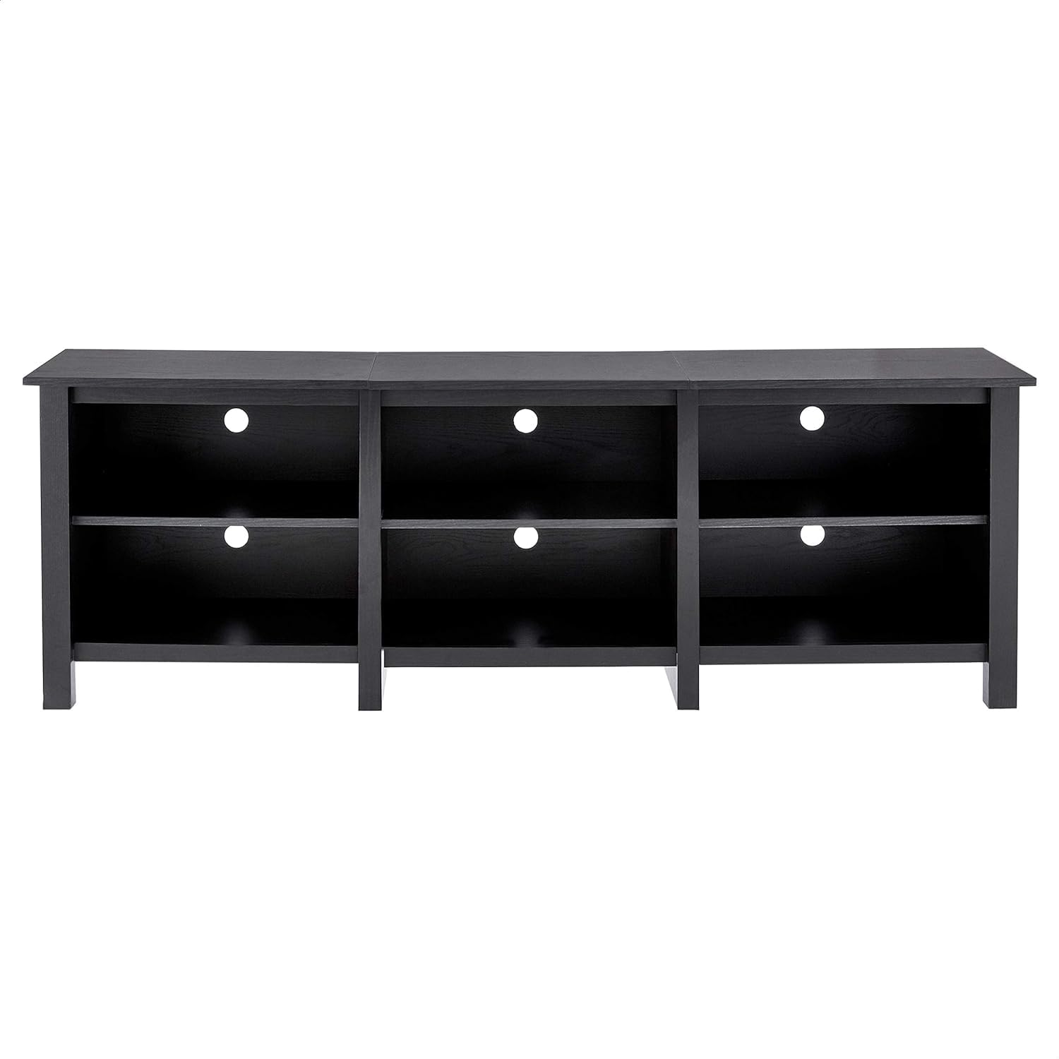 ROCKPOINT 70-85 Inch Classic TV Stand with Storage - Espresso Wood Media Console & Entertainment Center for Living Room, Bedroom, Home Theater