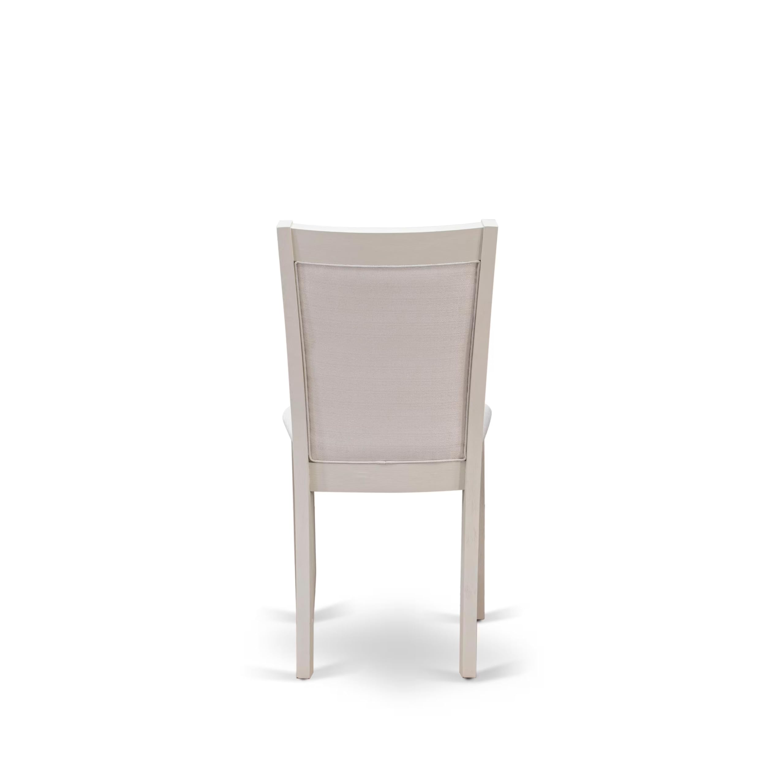 East West Furniture 5-Piece Kitchen Dining Set with Rectangle Table & 4 Cream Linen Parsons Chairs - 40x72 Inch V-Leg Table for 4, Multi-Color - Perfect for Small Spaces, Breakfast Nooks & Cozy Family Meals