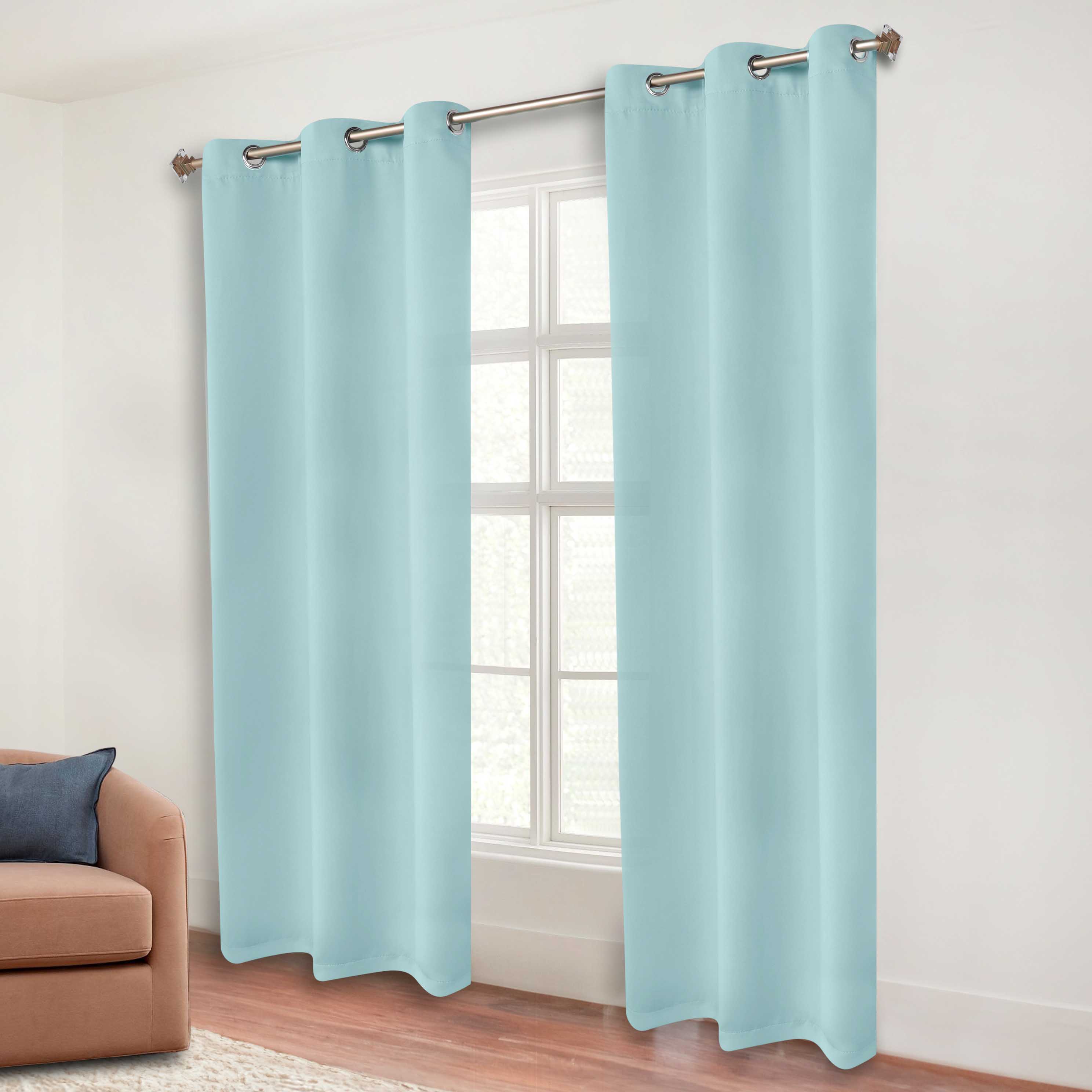Premium Blackout Curtains Set of 2 - 100% Room Darkening, Machine Washable & Noise Reducing for Bedroom, Nursery & Home Theater
