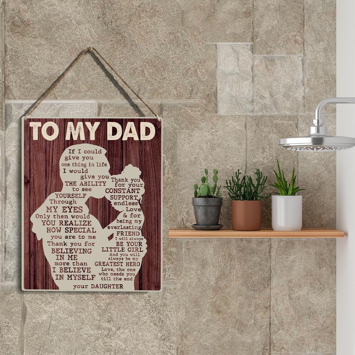 Best Dad Gifts - Wooden Hanging Sign for Father's Day & Birthday - Home Decor