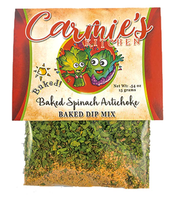 Carmie's Kitchen Spinach Artichoke Dip Mix - Easy Homemade Baked Appetizer for Parties, Game Nights & Holiday Gatherings