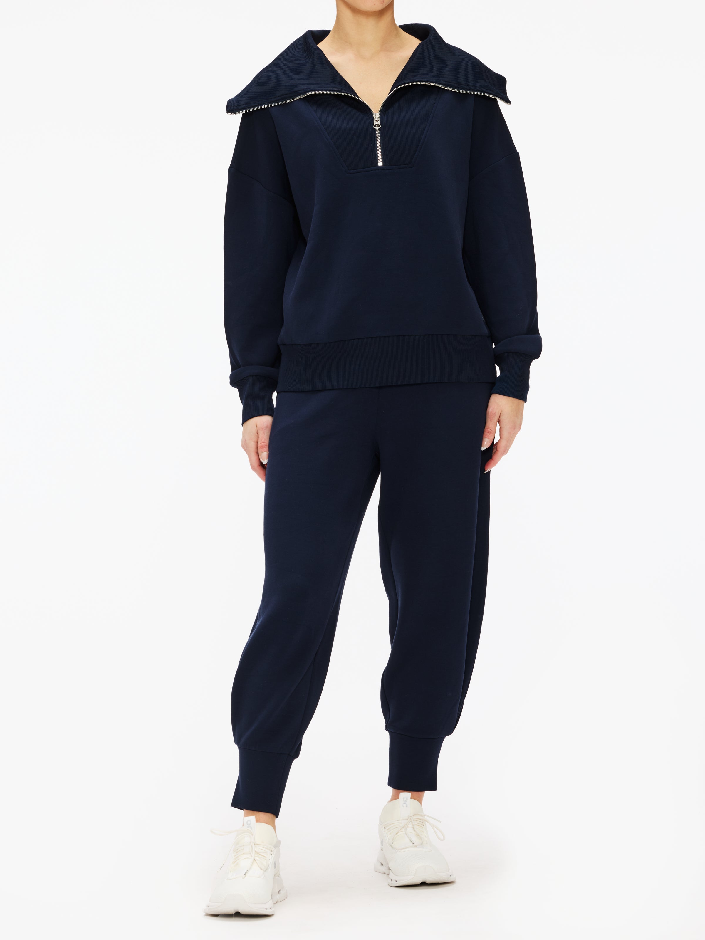 Varley Catherine Half Zip Sweatshirt for Women - Soft Fleece Pullover with Thumb Holes - Perfect for Running, Yoga & Casual Wear