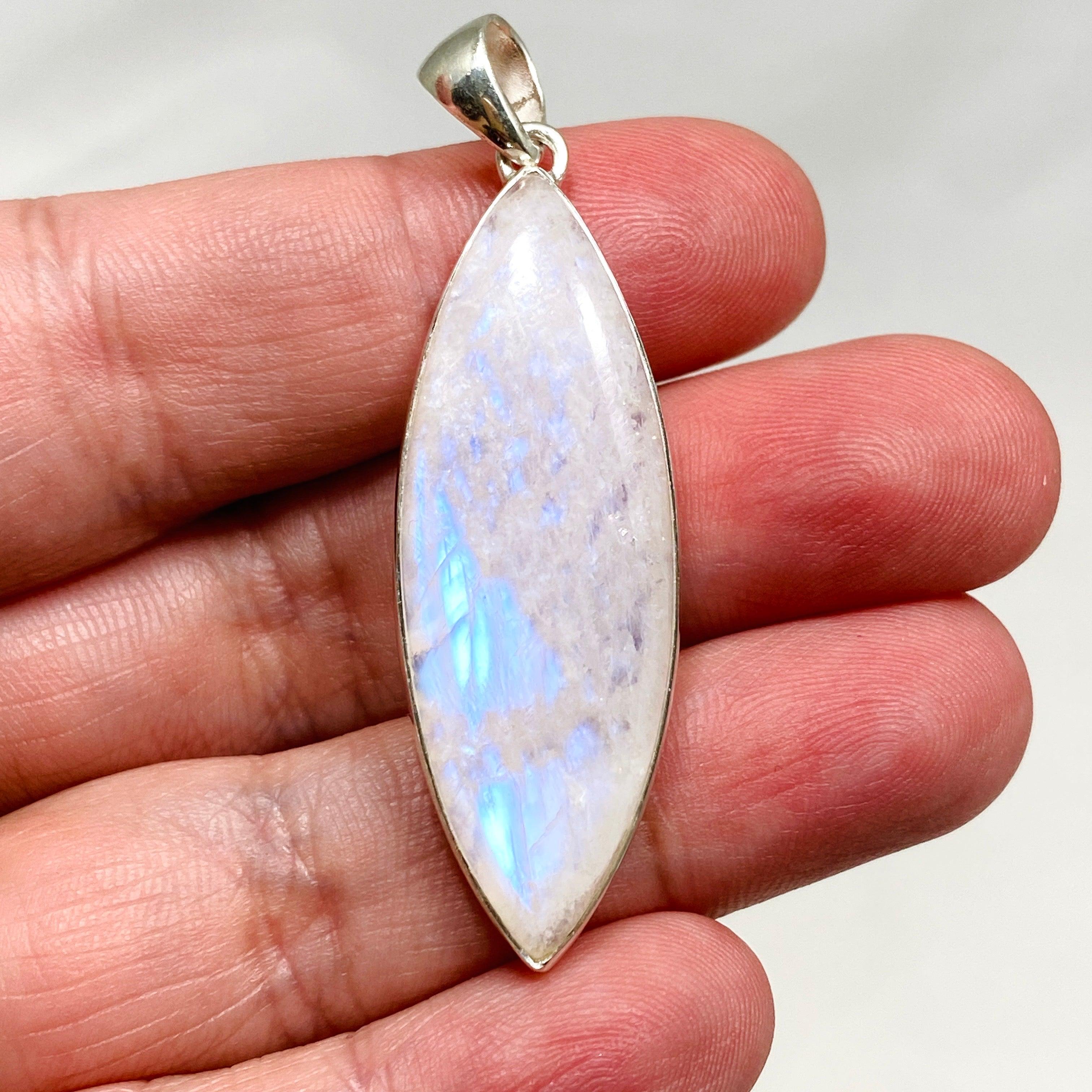 Moonstone Marquise Pendant Necklace KPGJ4255 - Elegant Gemstone Jewelry for Women, Perfect for Weddings & Special Occasions