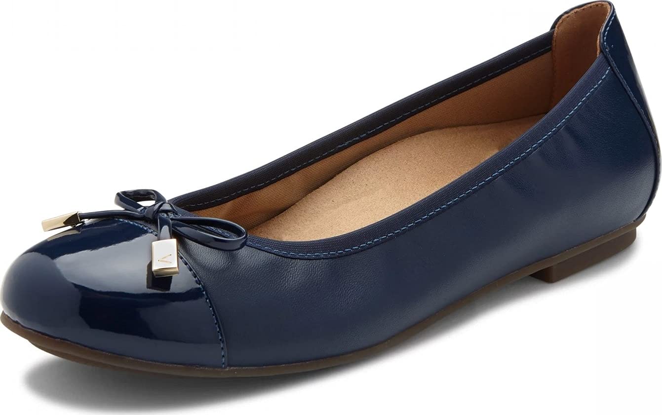 Vionic Women's Minna Comfortable Slip-On Loafers - Arch Support & Cushioned Footbed for All-Day Wear - Perfect for Work, Travel & Casual Outings
