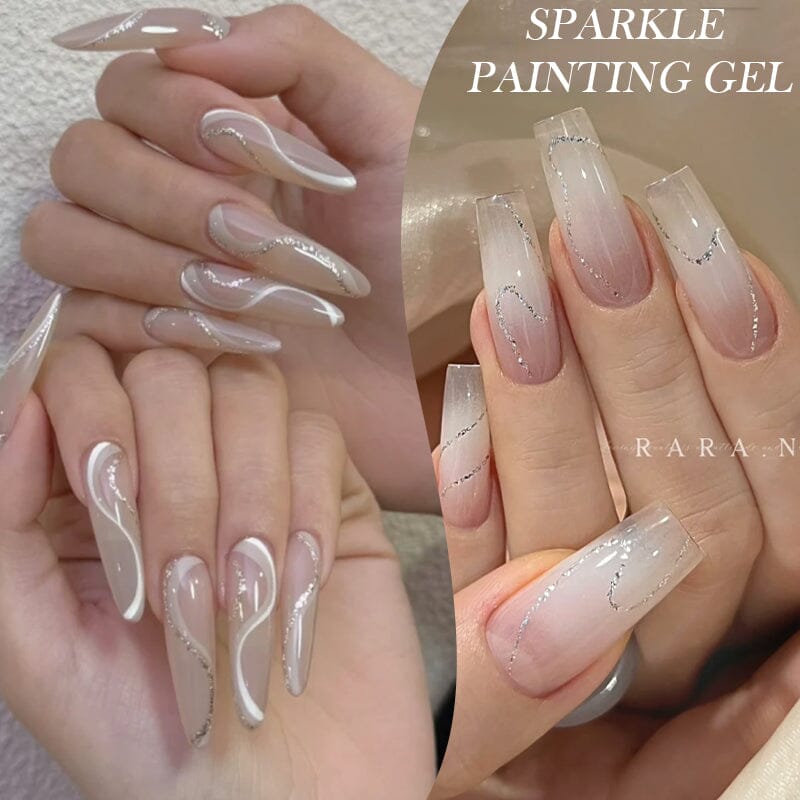 Sparkle Painting Gel 5ml - Glitter Nail Art Polish for DIY Manicure - Perfect for Parties, Weddings & Special Occasions