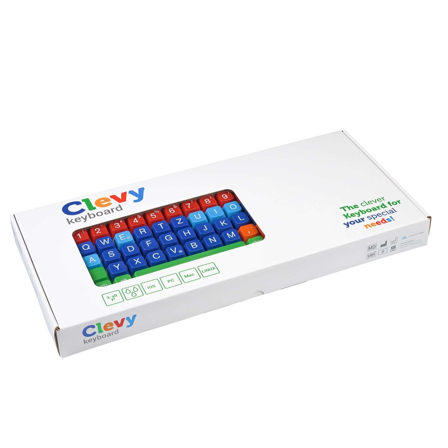 Clevy Large Key Lowercase Keyboard with UK Layout - Perfect for Kids Learning to Type & Special Needs Users