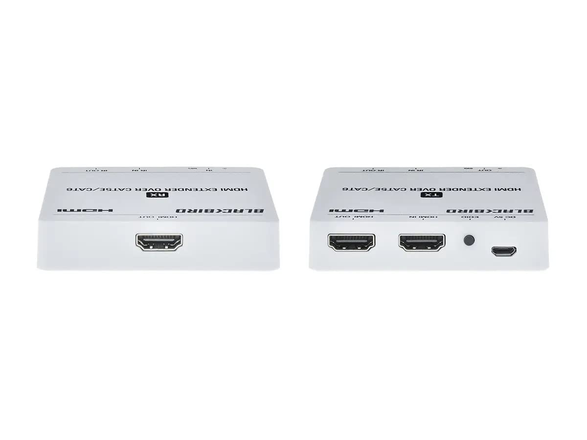 Monoprice 4K HDMI Extender Over Ethernet - CAT5e/6/7 Cable, 70m (229ft) Range with PoC Power Over Cable, HDMI Loop Out, Smart EDID, IR Bidirectional Passthrough - Blackbird PRO-Sumer Series - Perfect for Home Theater, Conference Rooms & Gaming Setups