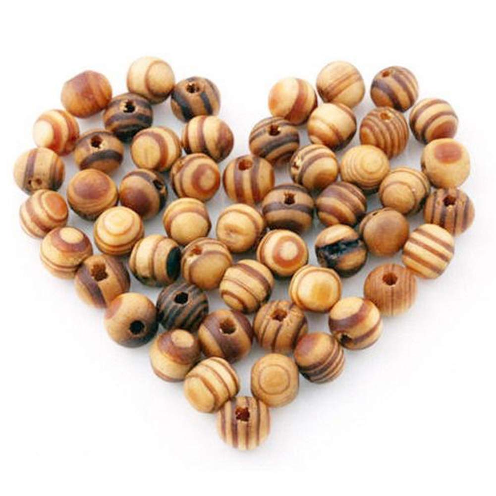 100Pcs 8mm Natural Wooden Beads for DIY Jewelry Making - Necklace, Bracelet, Earring, Anklet Craft Supplies - Perfect for Boho, Handmade & Festival Jewelry Projects
