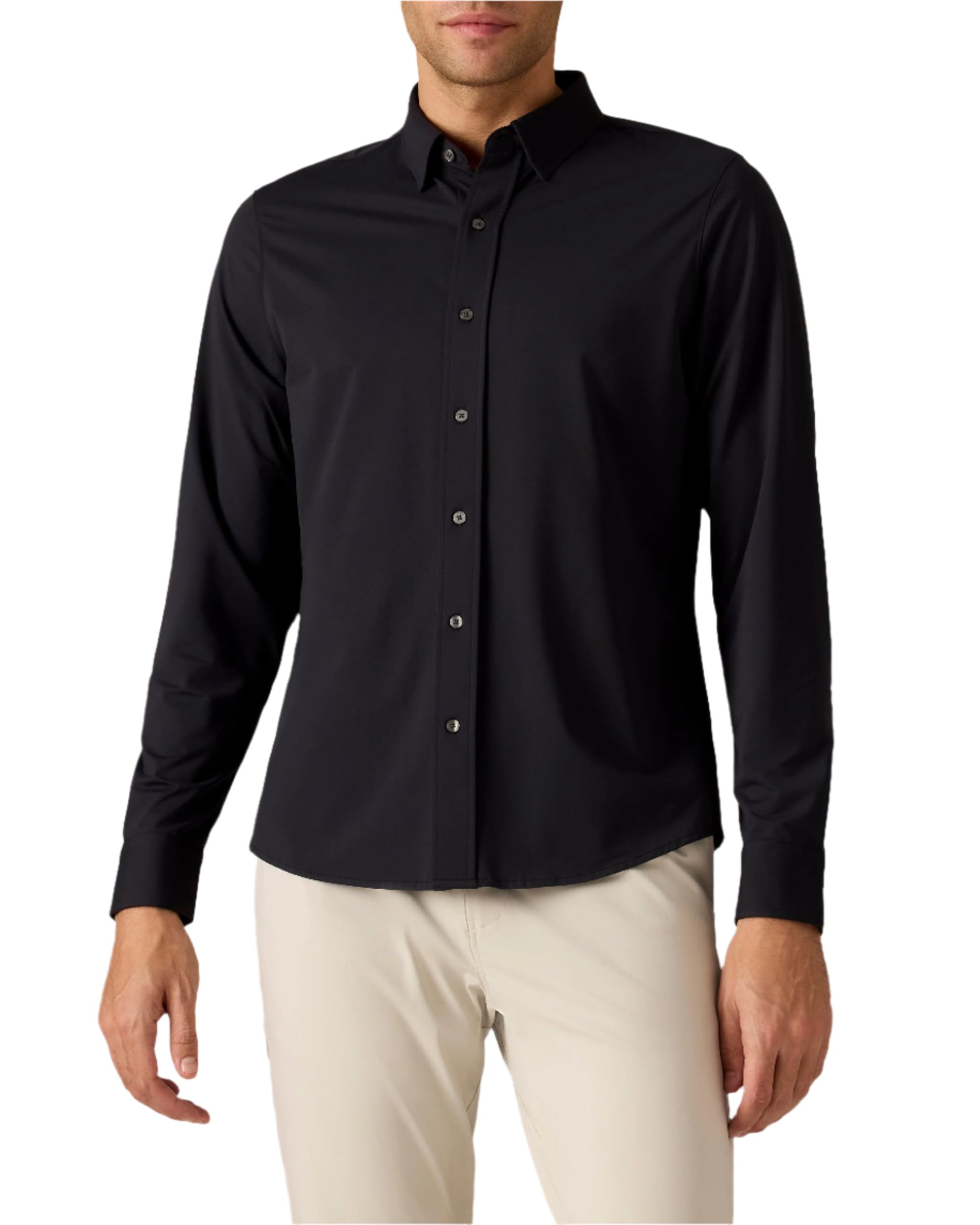 Rhone Men's Commuter Shirt - Performance Dress Shirts for Business & Travel | Machine Washable, Wrinkle Resistant Slim Fit Button Down Shirt for Office, Meetings & Casual Wear