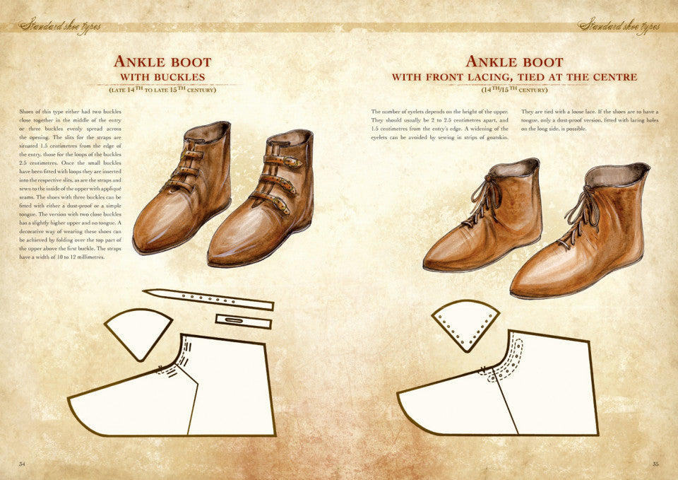 Medieval Clothing & Shoes DIY Kit - Authentic High & Late Middle Ages Costume Footwear for Renaissance Fairs, LARP & Historical Reenactments