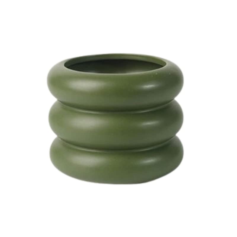 Ceramic Flower Pots for Plants - Creative Wheel Design Succulent & Green Plant Pots, Home Gardening Decor, Housewarming Gifts | Perfect for Indoor Decor, Office Desk, Balcony & Patio Gardening