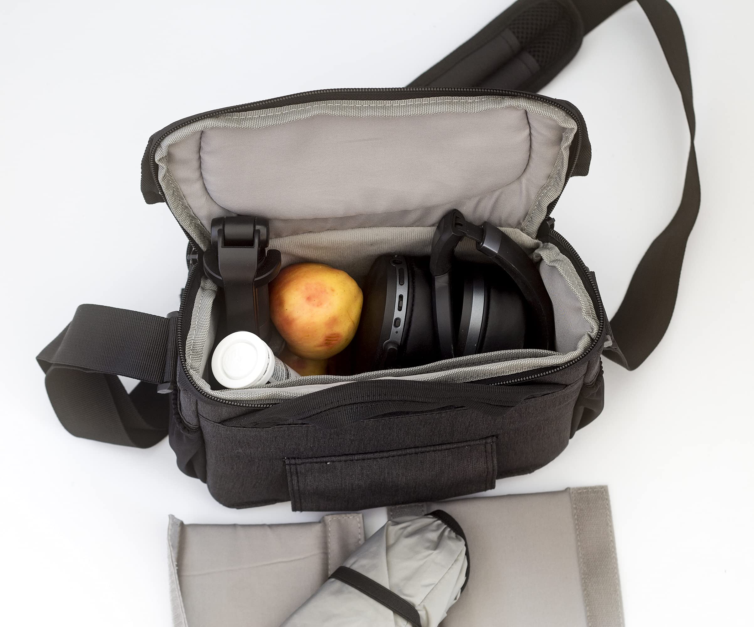 Brompton Mini Bag with Front Luggage Block - Small Black Camera/Battery Pouch (Ortlieb O Bag Alternative) | Perfect for Bicycle Commuting & Urban Travel Accessories