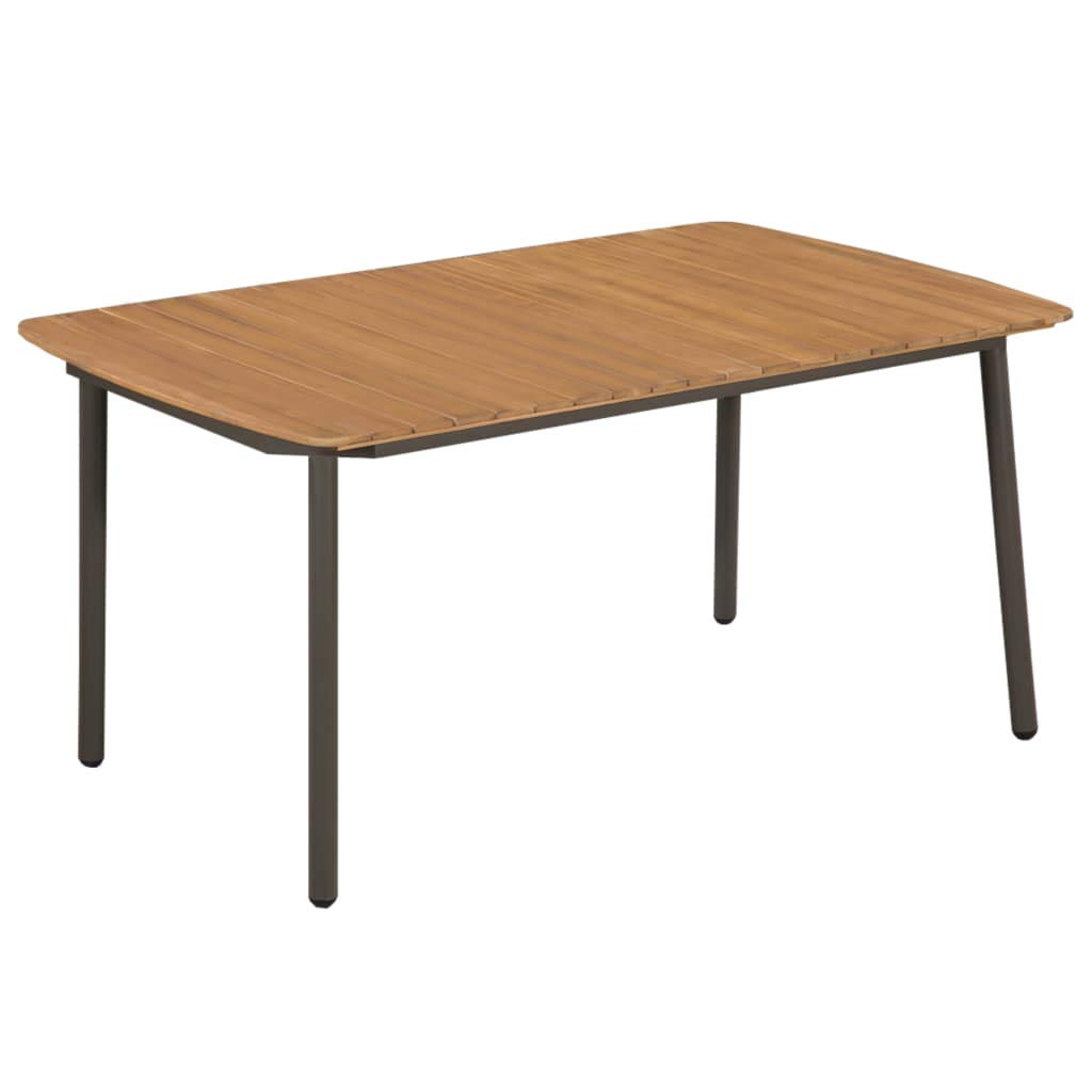 Premium Acacia Wood & Steel Outdoor Dining Table - 59