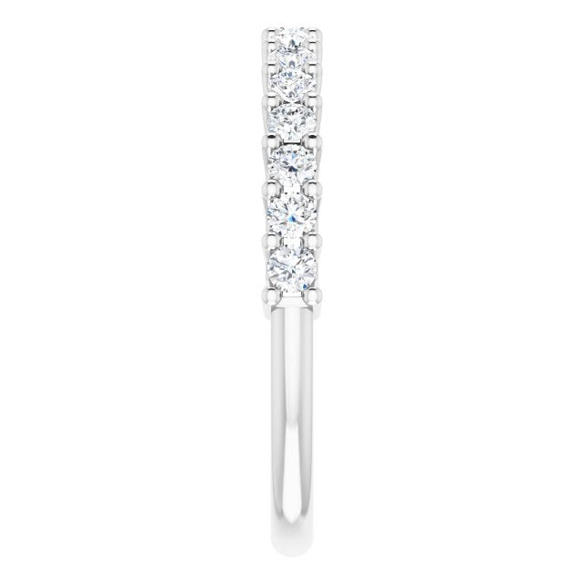 0.50 Carat Round Cut Diamond Stackable Wedding Band Ring for Women - Perfect for Bridal Sets, Anniversary Gifts & Everyday Elegance