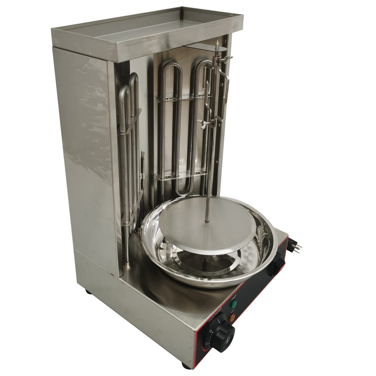 TECHTONGDA Commercial Electric Vertical Broiler - Shawarma Doner Kebab Gyro Grill Machine with Adjustable Temperature & Meat Drip Pan | Perfect for Restaurants, Food Trucks & Home Kitchens