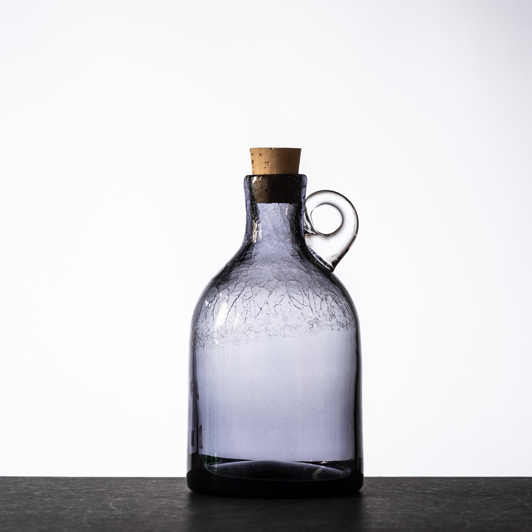 3115M Medium Moonshine Jug - Vintage Heliotrope Glass Whiskey Bottle for Home Bar Decor & Cocktail Serving | Perfect for Moonshine, Whiskey Storage & Rustic Party Decorations
