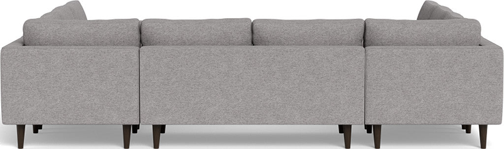 Ladybird 134 U Sectional Sofa - Modern L-Shaped Couch with Reversible Chaise, Soft Fabric Upholstery for Living Room, Family Room, or Home Theater