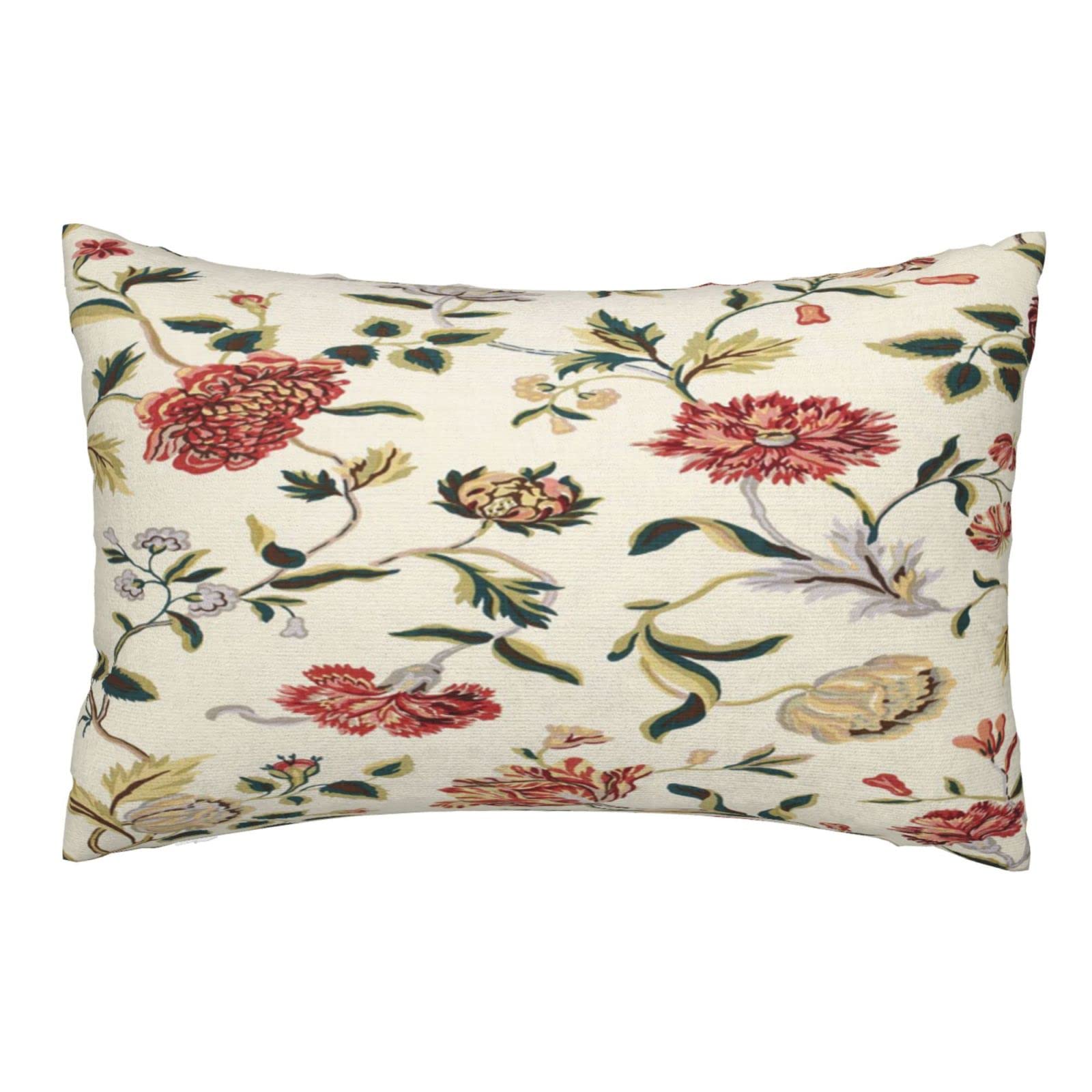 Luxury Floral Print Hidden Zipper Pillowcase - Standard & King Size (14