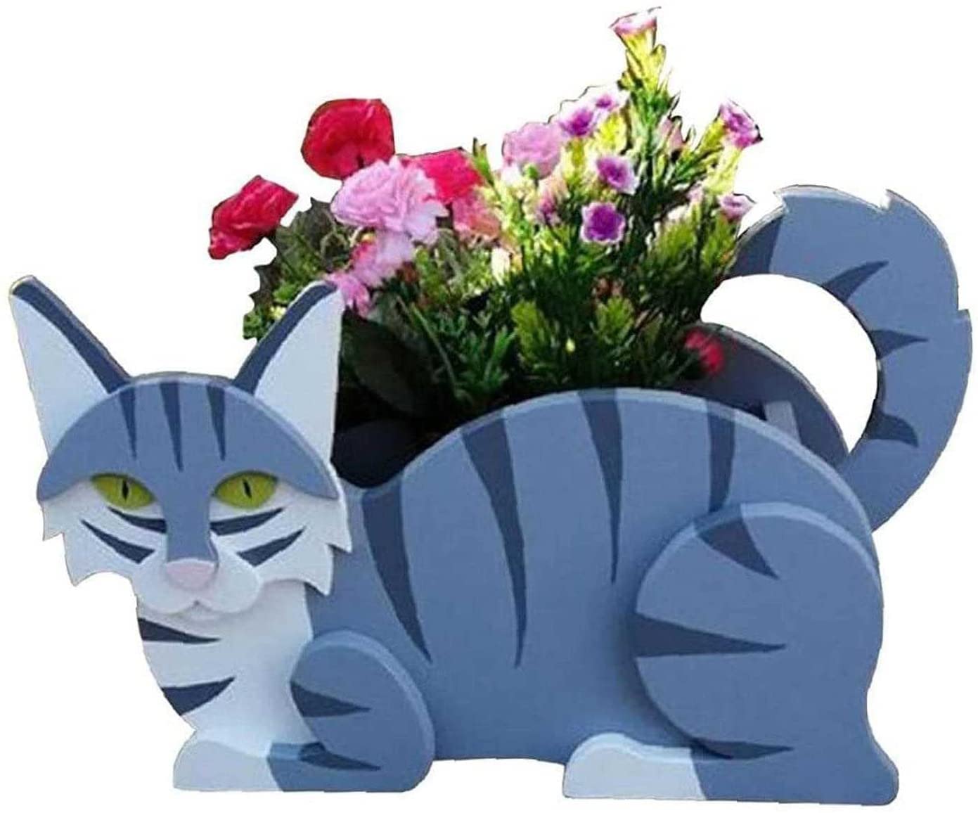 Cute Cartoon Cat Planter - Indoor/Outdoor Mini Flower Pot for Succulents, Plants & Garden Decor - Perfect for Home, Yard, Balcony & Patio Decoration