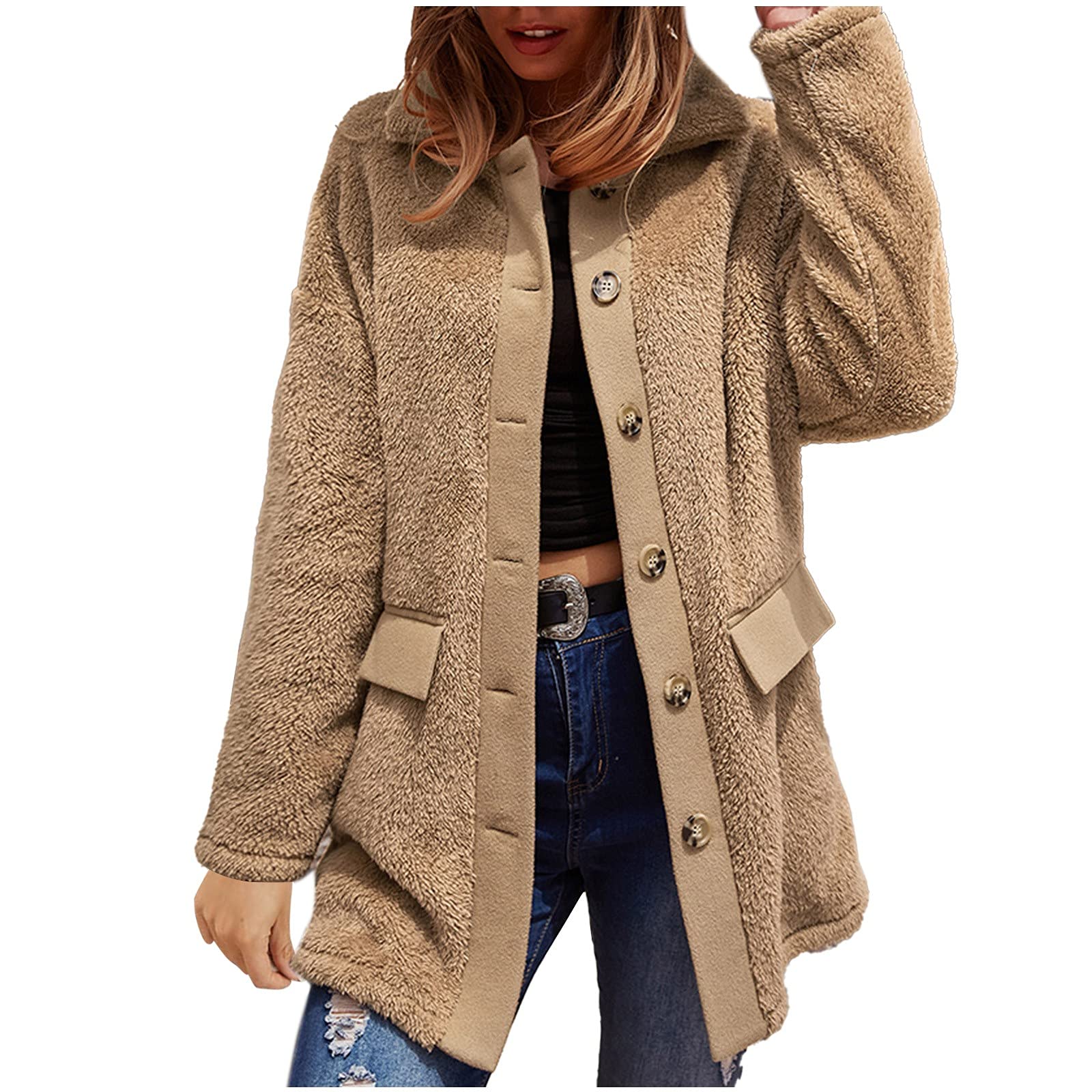 Lightweight Women's Cardigan Sweater - Open Front Long Sleeve Slouchy Knit for Fall & Winter | Cozy Layering for Office, Casual Outfits & Autumn Clearance
