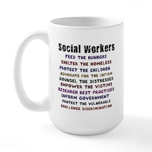White - Social Workers Work! Large Mug
