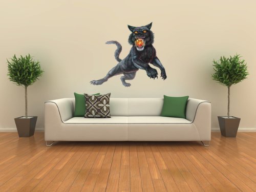 Halloween Wall Decals Set - Vampire, Werewolf, Zombie & Hound of Baskervilles Removable Stickers (24 Inch) - Perfect for Spooky Home Decor, Kids' Room & Halloween Party Decoration