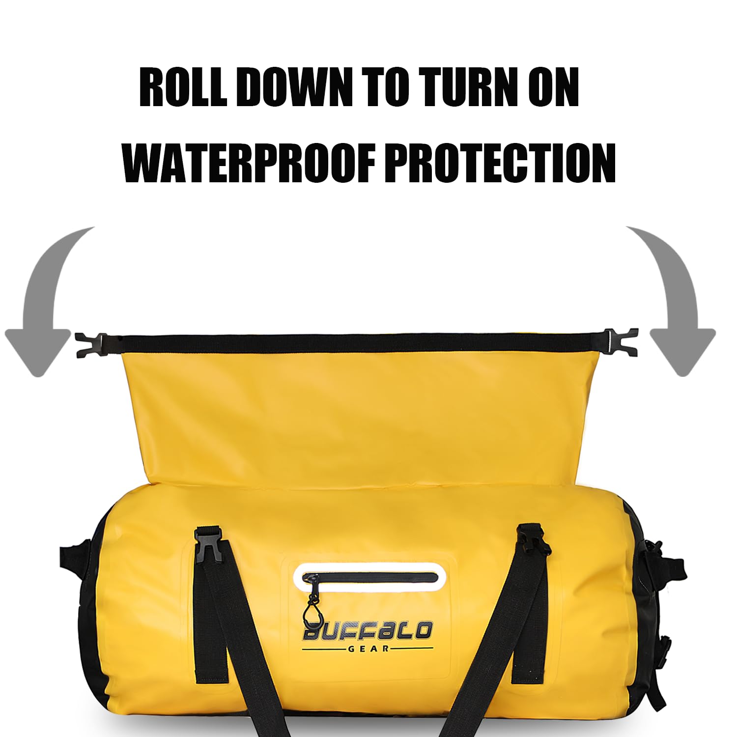 Buffalo Gear Waterproof Duffle Bag 40L 60L 80L - Heavy Duty Roll-top Dry Bag for Travel, Kayaking, Rafting, Boating, Fishing & Camping - Ideal for Outdoor Adventures and Water Sports