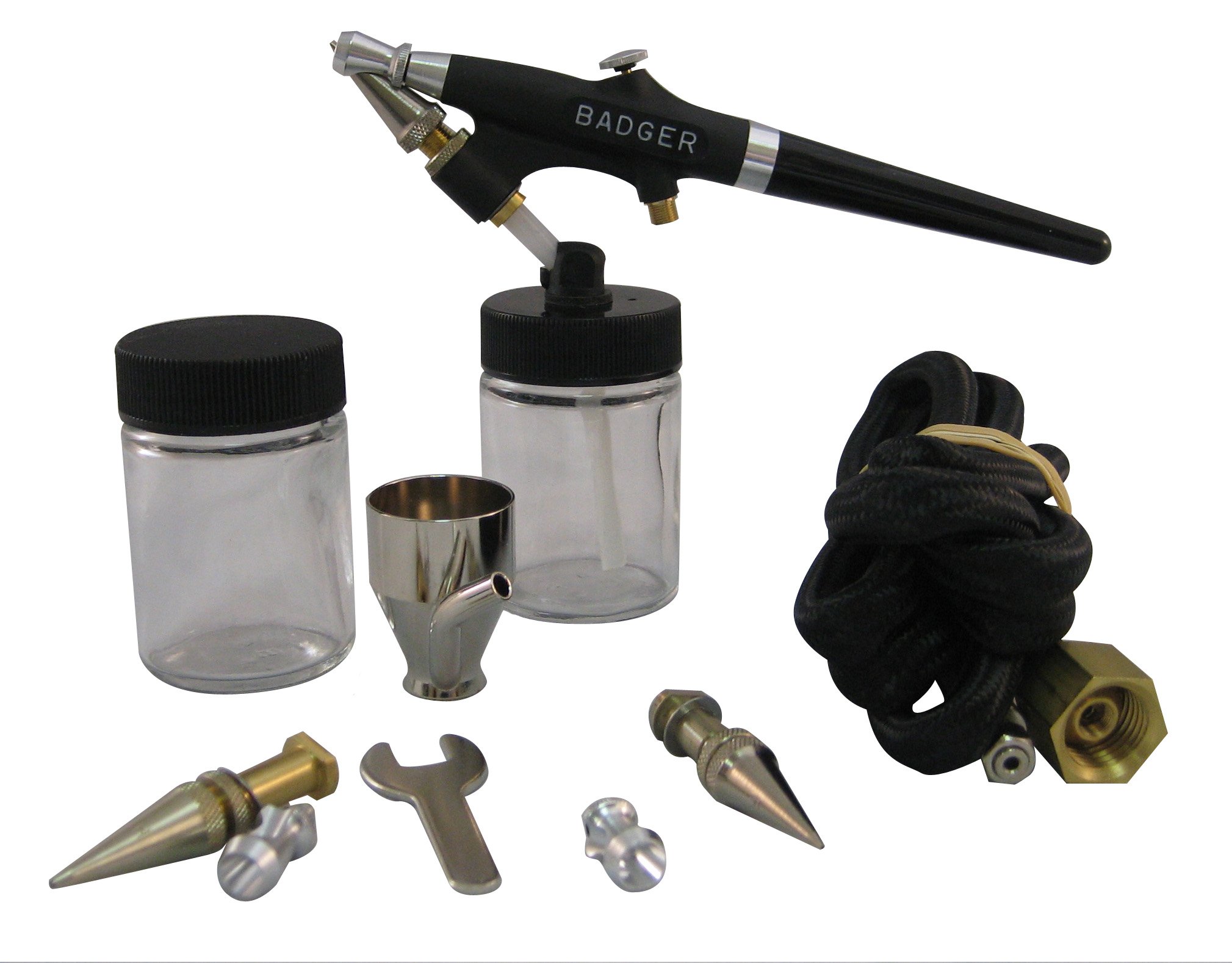 Badger Air-Brush Co. 350-4 Professional Airbrush Kit with Compressor - Perfect for Model Painting, Cake Decorating & DIY Art Projects