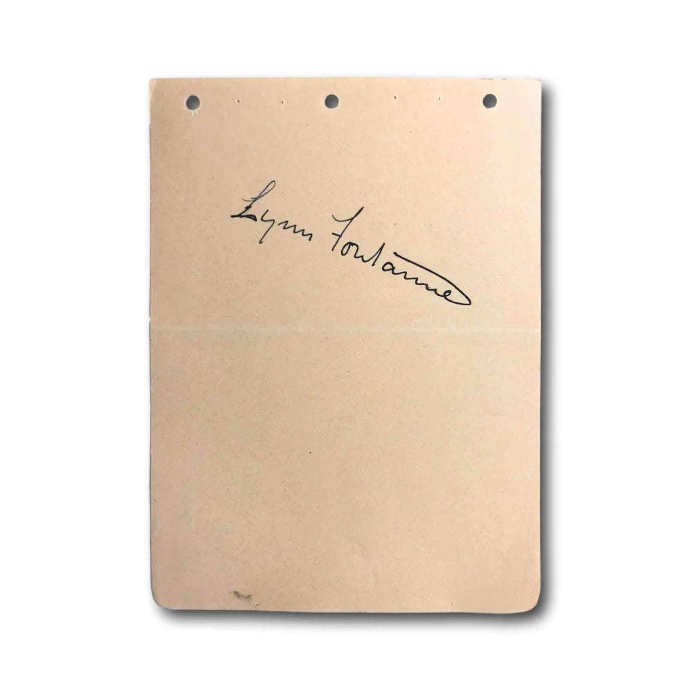 Lynn Fontaine Hand Signed Autograph Album Page with JSA COA - Peter Pan Actress Memorabilia for Collectors & Disney Fans