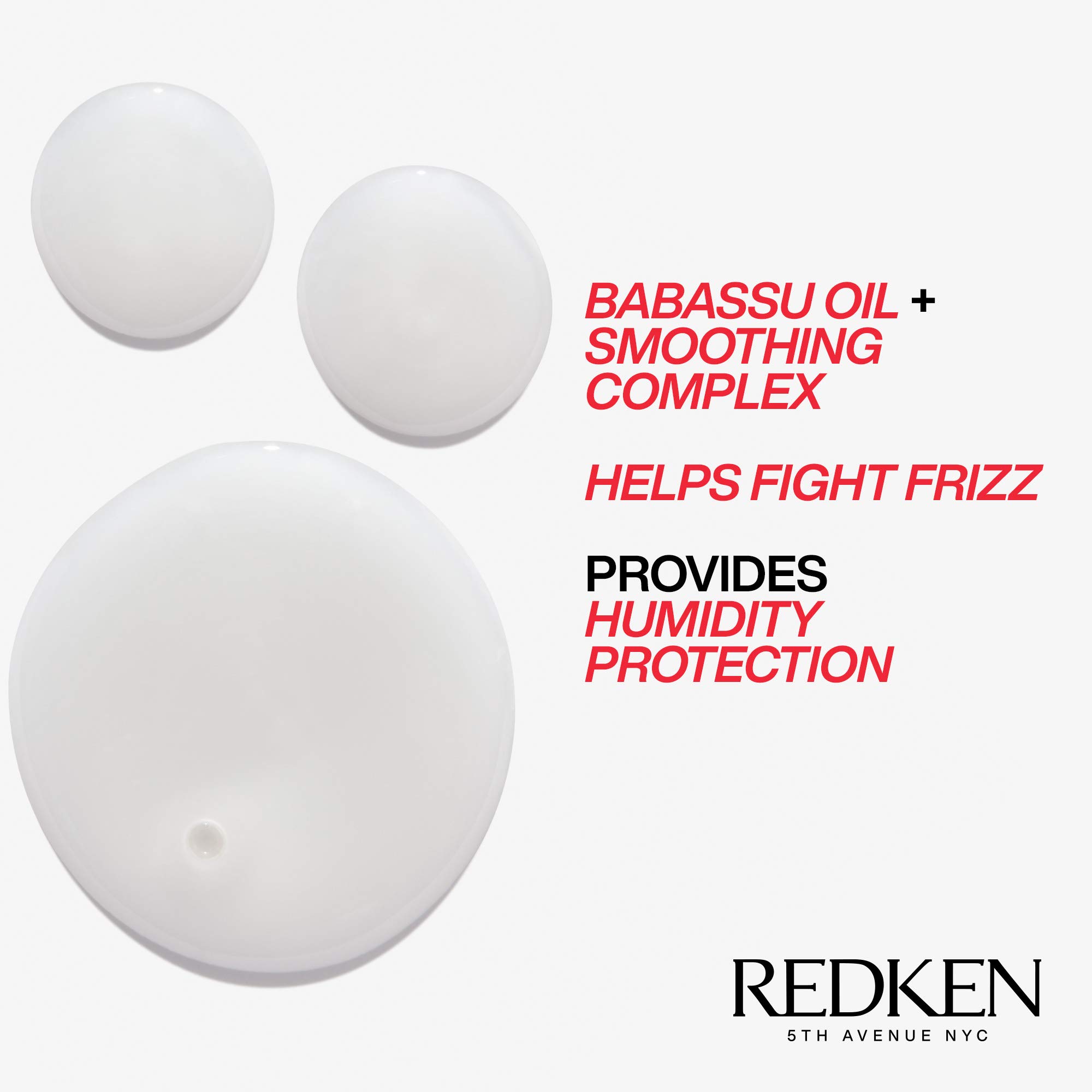Redken Frizz Dismiss Shampoo & Conditioner Set with Rebel Tame Treatment for Frizzy Hair - Smoothing & Frizz Control Hair Care Kit for Dry, Damaged Hair - Perfect for Daily Use at Home or Salon