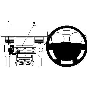 ClicOn No Holes Angled Dash Mount for Land Rover Range Rover Sport 2010-2013 | Secure Phone Holder for GPS Navigation & Hands-Free Driving