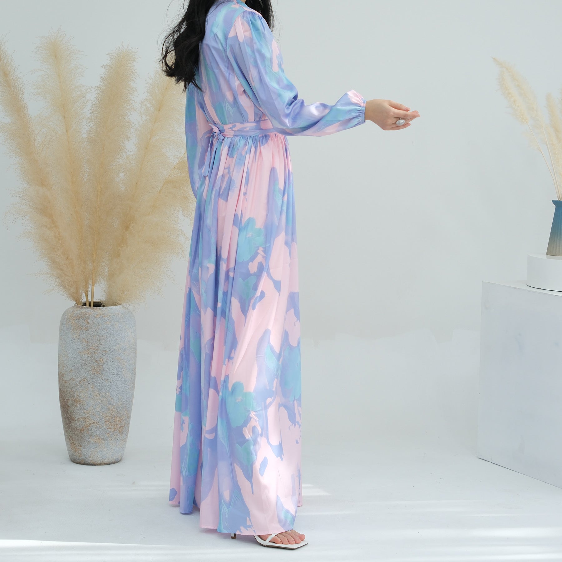 Stylish Women's Ankle-Length Printed Floral Dress for Summer, Casual Outings & Beach Vacations