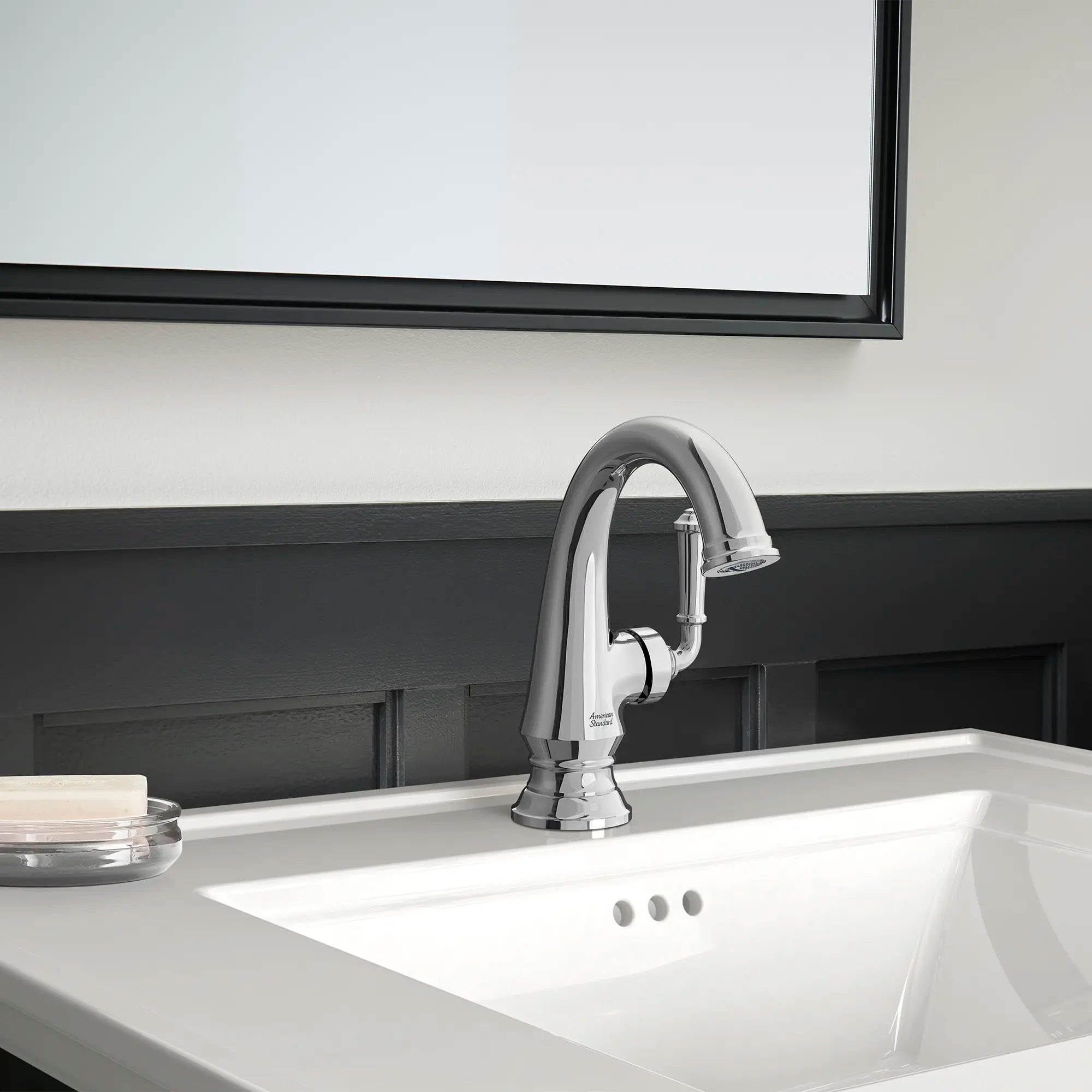Delancey® Single Hole Single Handle Bathroom Faucet 1.2 GPM/4.5 LPM - Modern Water-Saving Bathroom Sink Faucet with Lever Handle - Perfect for Small Bathrooms, Powder Rooms & Vanities