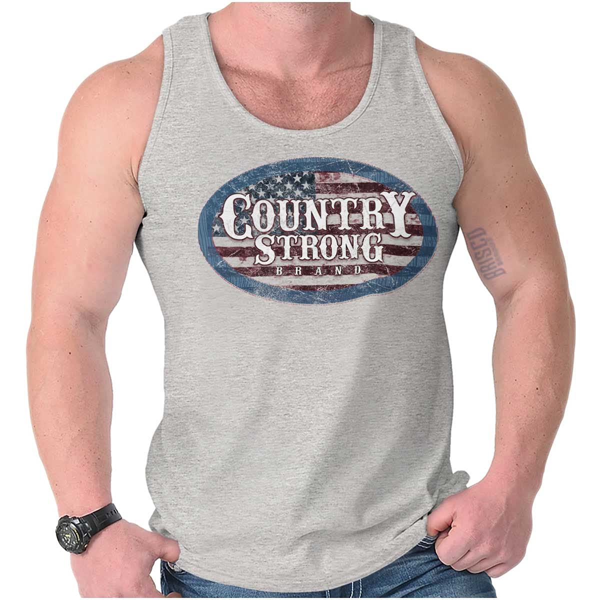 Brisco Brands Patriotic American Flag Tank Top for Men & Women - Comfortable & Stylish USA Pride Apparel for 4th of July, BBQ, and Outdoor Events
