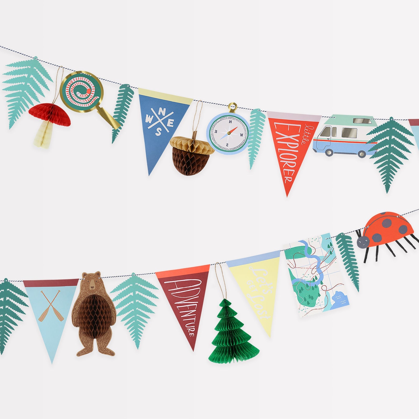 Outdoor Camping Garland Decor - Waterproof & Durable for Camping, Hiking, Backyard Parties - Perfect for Tents, Picnics & Adventure Themed Events