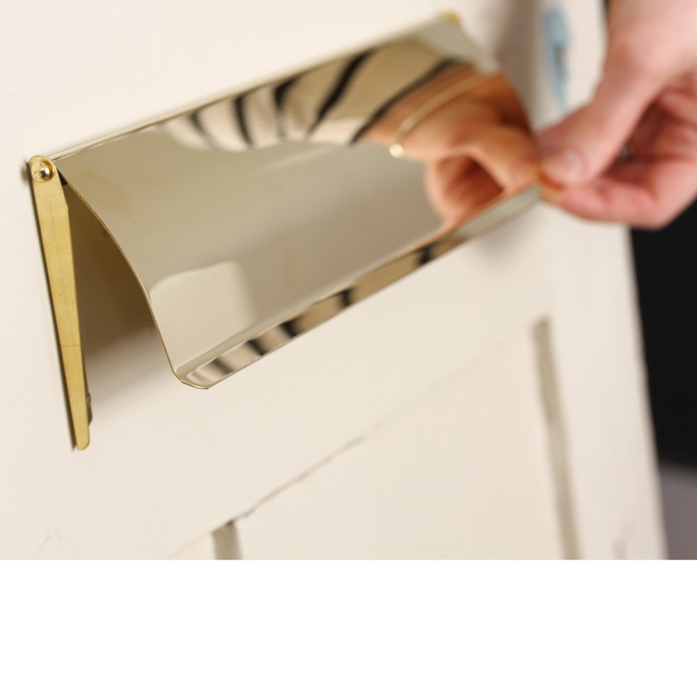 Polished Brass Internal Letter Tidy - Elegant Mail Organizer for Home & Office Desk - Perfect for Letters, Bills, and Documents Organization
