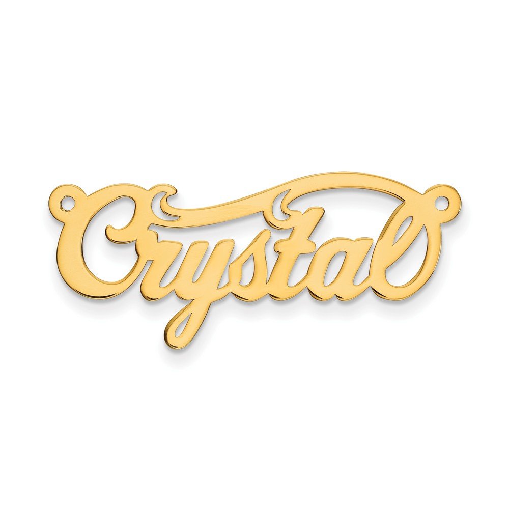 14K Solid Yellow Gold Name Plate Pendant Charm - 0.013 Gauge Personalized Jewelry for Necklaces, Bracelets & Gifts | Engraved Custom Name Tag for Women & Men