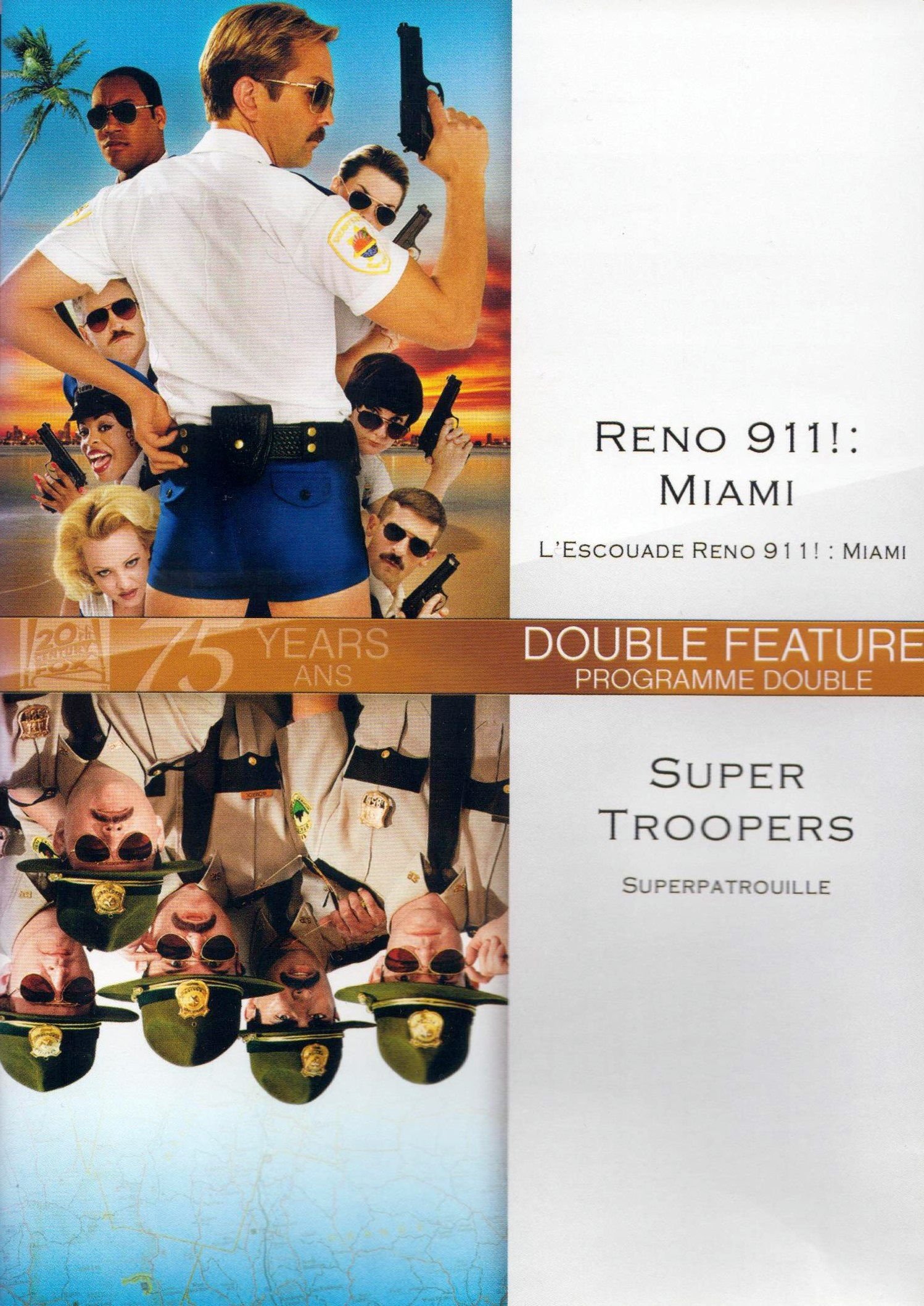 Reno 911! Miami & Super Troopers Double Feature DVD - Comedy Movie Collection for Movie Nights & Gifts