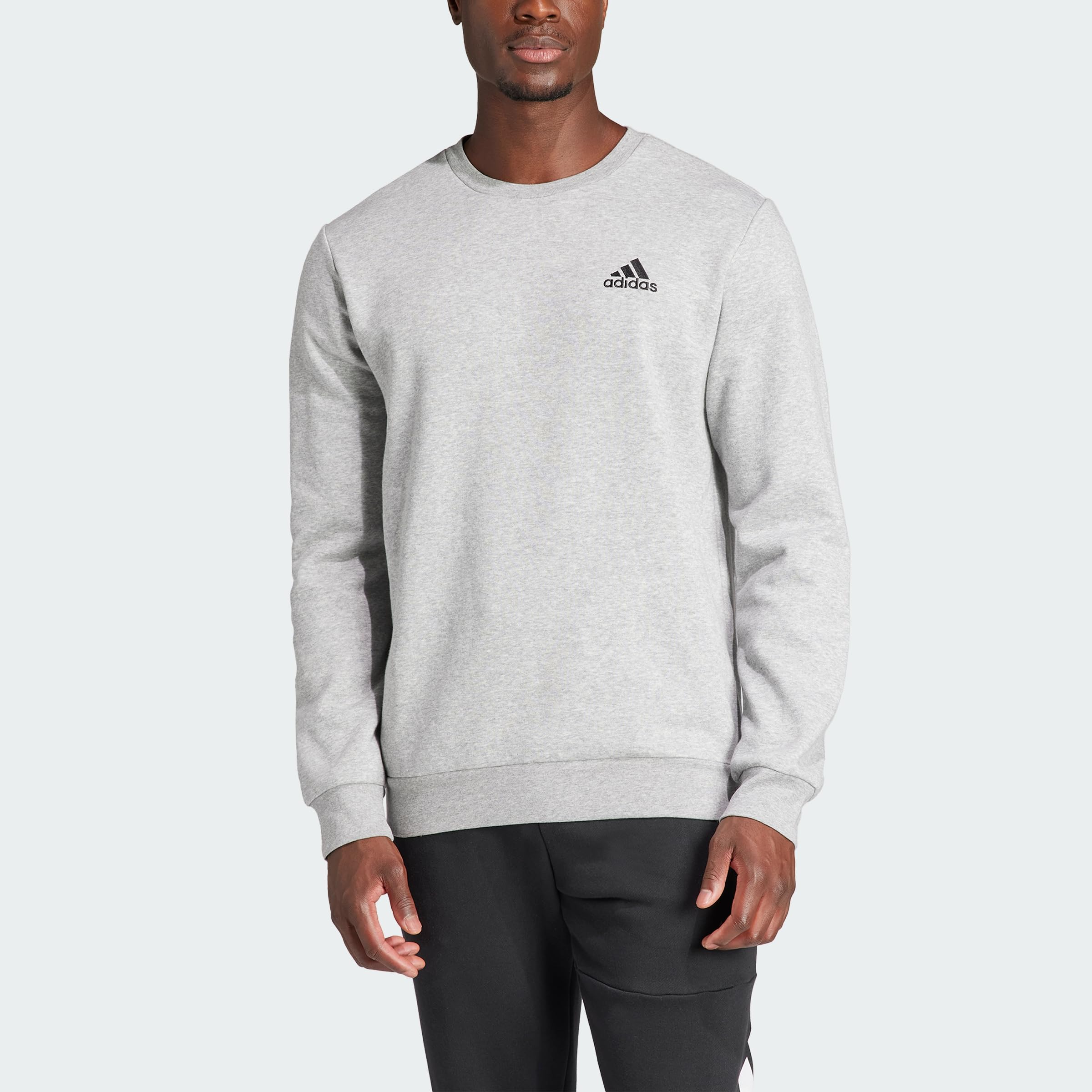 adidas Men's Essentials Fleece Sweatshirt - Comfortable Casual Pullover Hoodie for Gym, Running & Everyday Wear