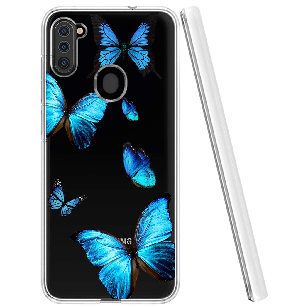 Samsung Galaxy A11 Case - Clear Soft TPU Shockproof Protective Phone Cover for Women & Girls (Butterfly Design) | Slim Fit, Anti-Scratch & Durable Protection for Everyday Use, Work & Travel
