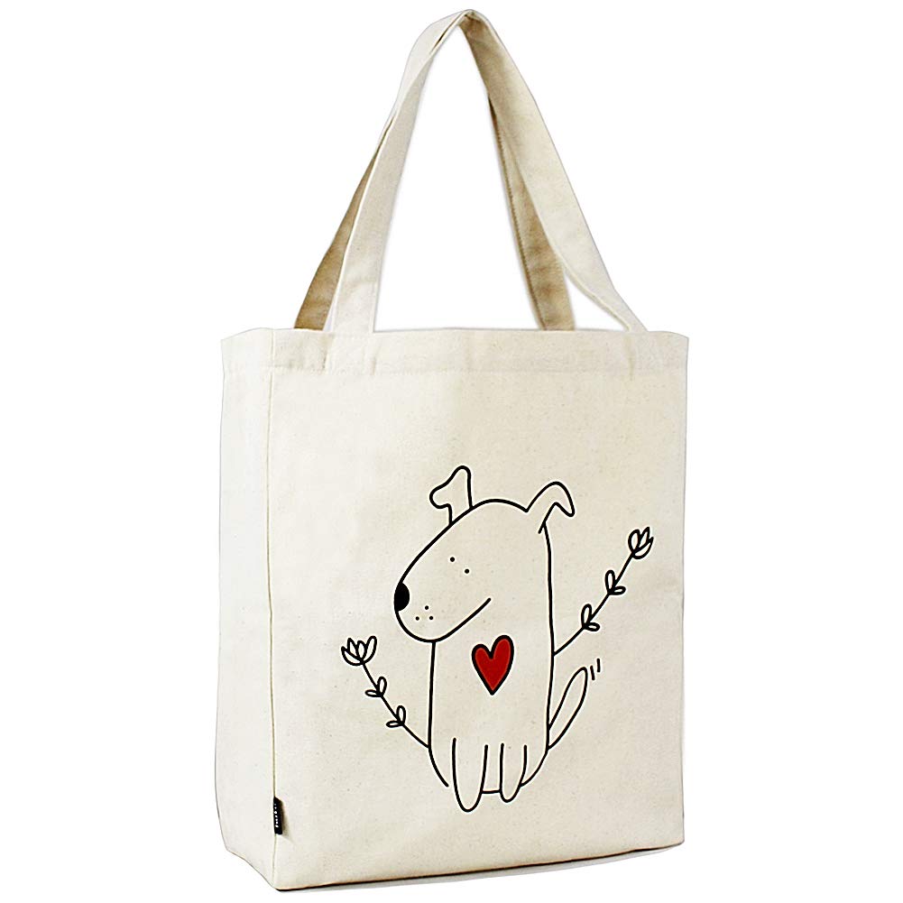 Durable Canvas Tote Bag with 3 Inner Pockets - Heavy Duty Cotton Shopping Bag for School, Work & Travel - Perfect for Books, Groceries & Weekend Getaways