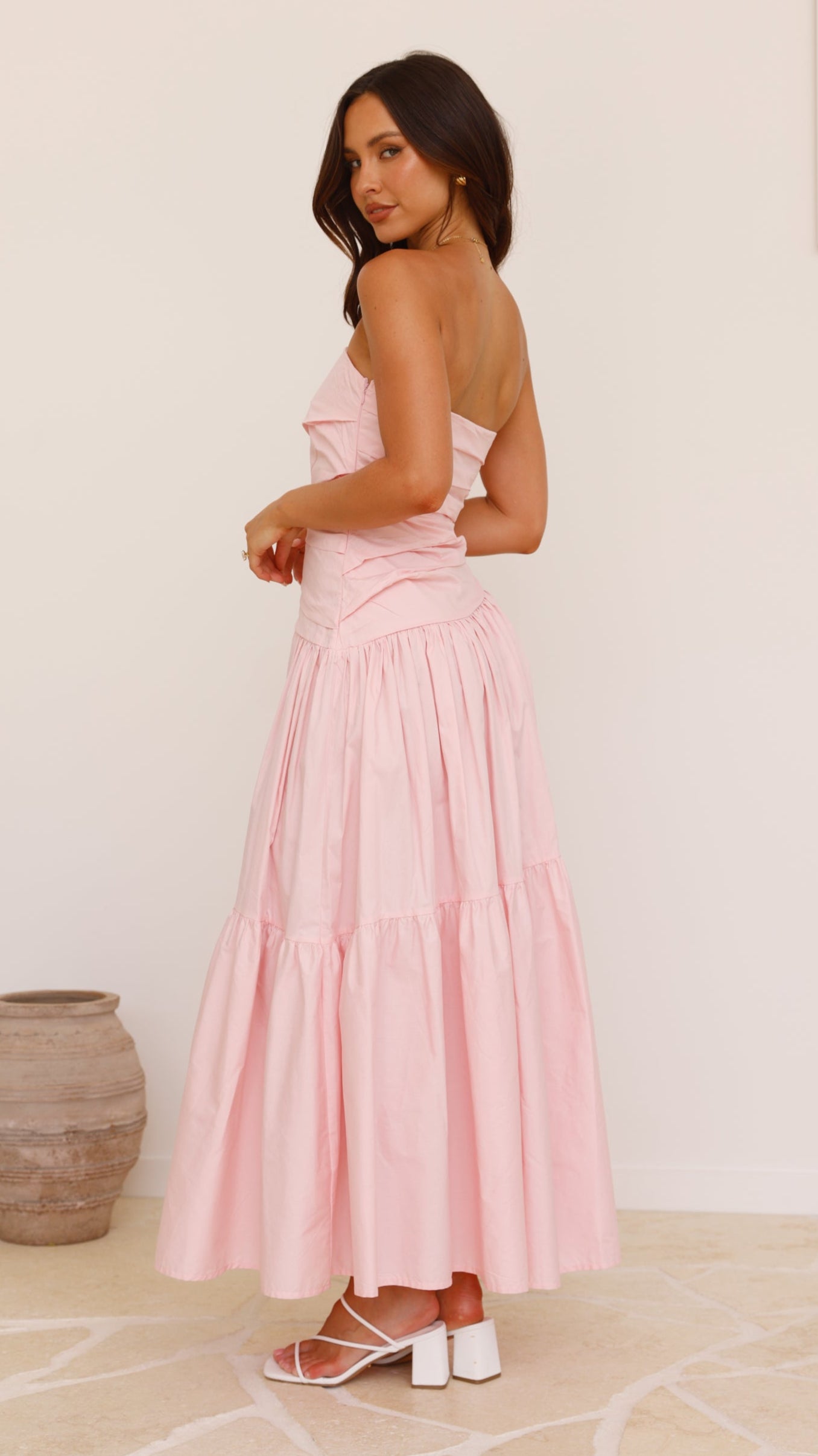Lola Maxi Dress for Women - Flowy Long Summer Dress in Pink | Beach Wedding, Vacation, Party Outfit