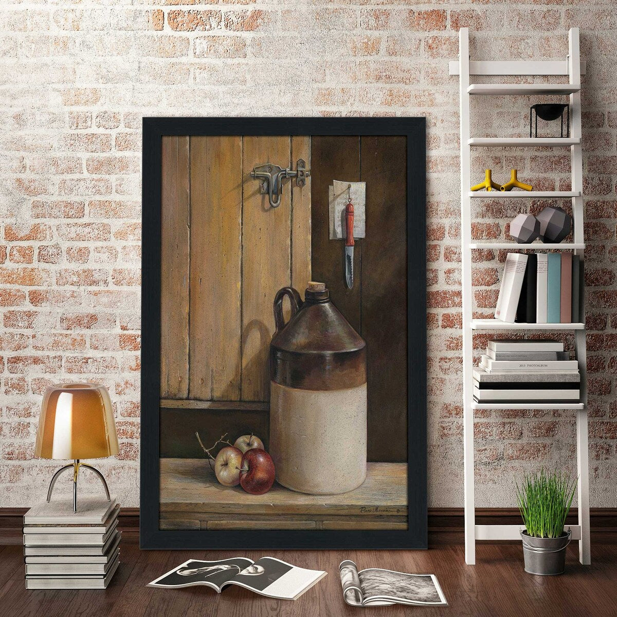 Ruane Manning Apple Cider Print on Acrylic - Vibrant Kitchen Wall Art for Fall Decor & Farmhouse Style