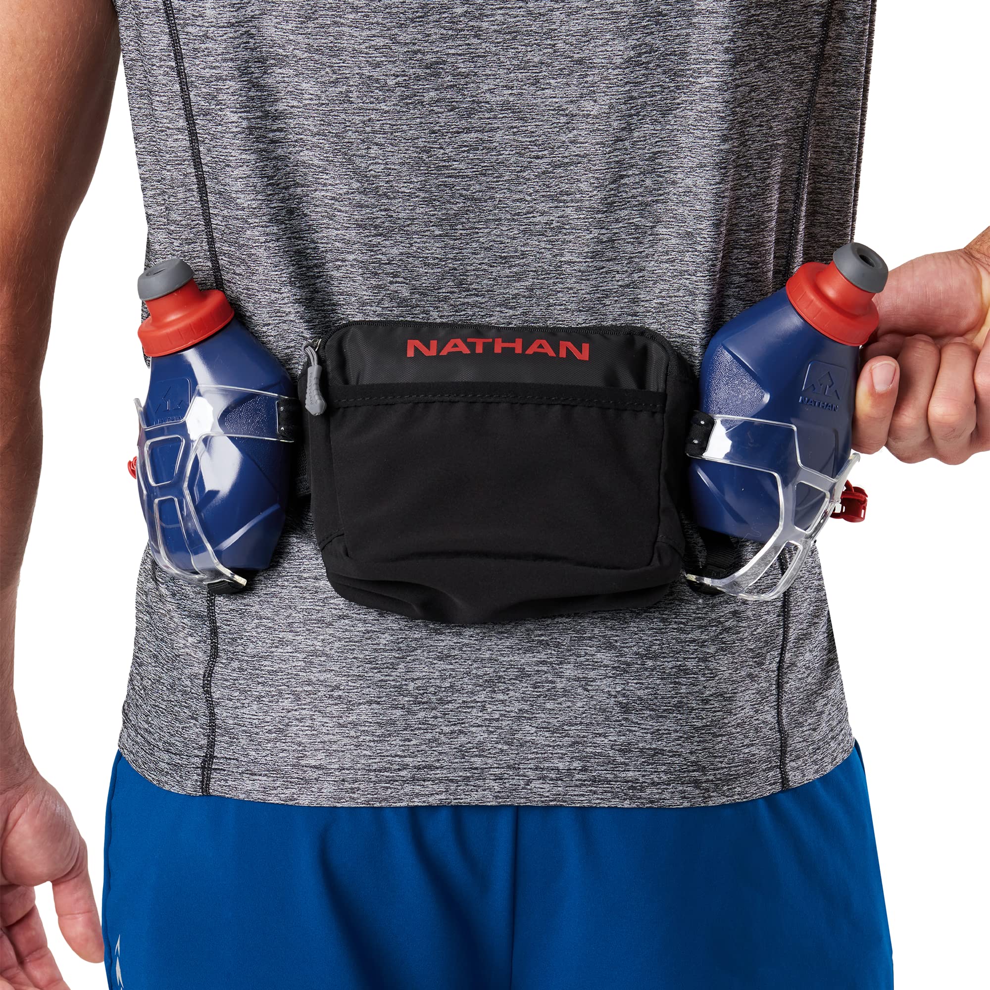 Nathan Unisex Travel Money Belt - Secure & Comfortable RFID Blocking Waist Pouch for Vacation, Hiking & Air Travel