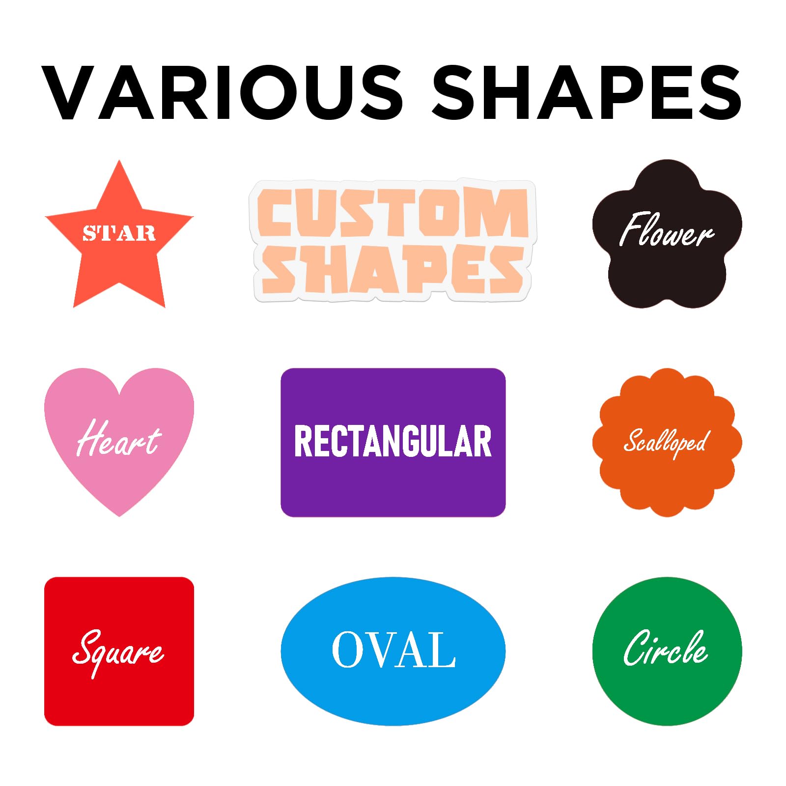 Custom Personalized Stickers & Labels - Create Your Own Design with Logo, Text, or Image - 100 Scalloped 5.5