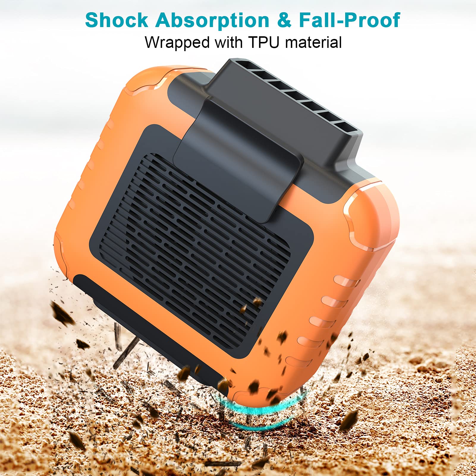 Portable Waist Fan with 23 Hours Working Time - Strong Airflow Personal Cooling Fan - 3 Speed Adjustable Wearable Belt Fan for Outdoor Activities, Hiking, Fishing, Construction & Farm Work - Stay Cool Under Shirt While Working or Exercising