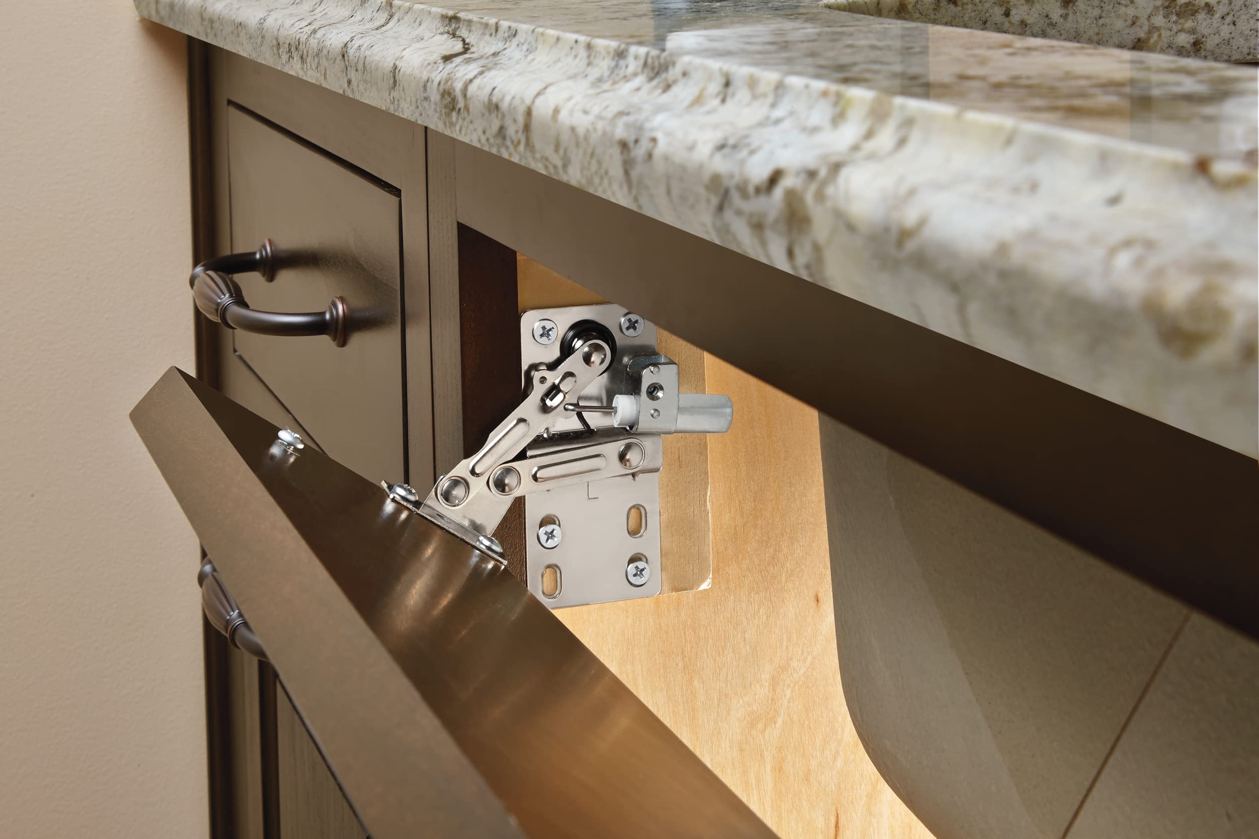 Rev-A-Shelf LD-0220-50SC Soft-Close Pivot Hinges - Pair of Cabinet Door Hinges for Smooth Quiet Closing | Perfect for Kitchen Cabinets, Bathroom Vanities & Furniture Installation